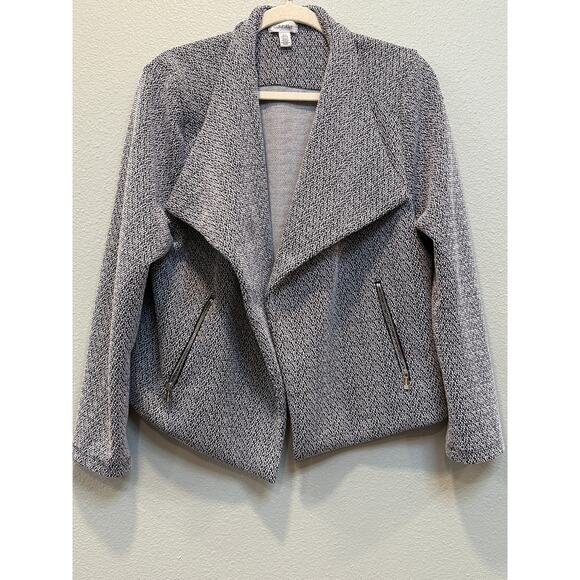 Calvin Klein Black and White Cropped Blazer Jacket - Picture 1 of 5